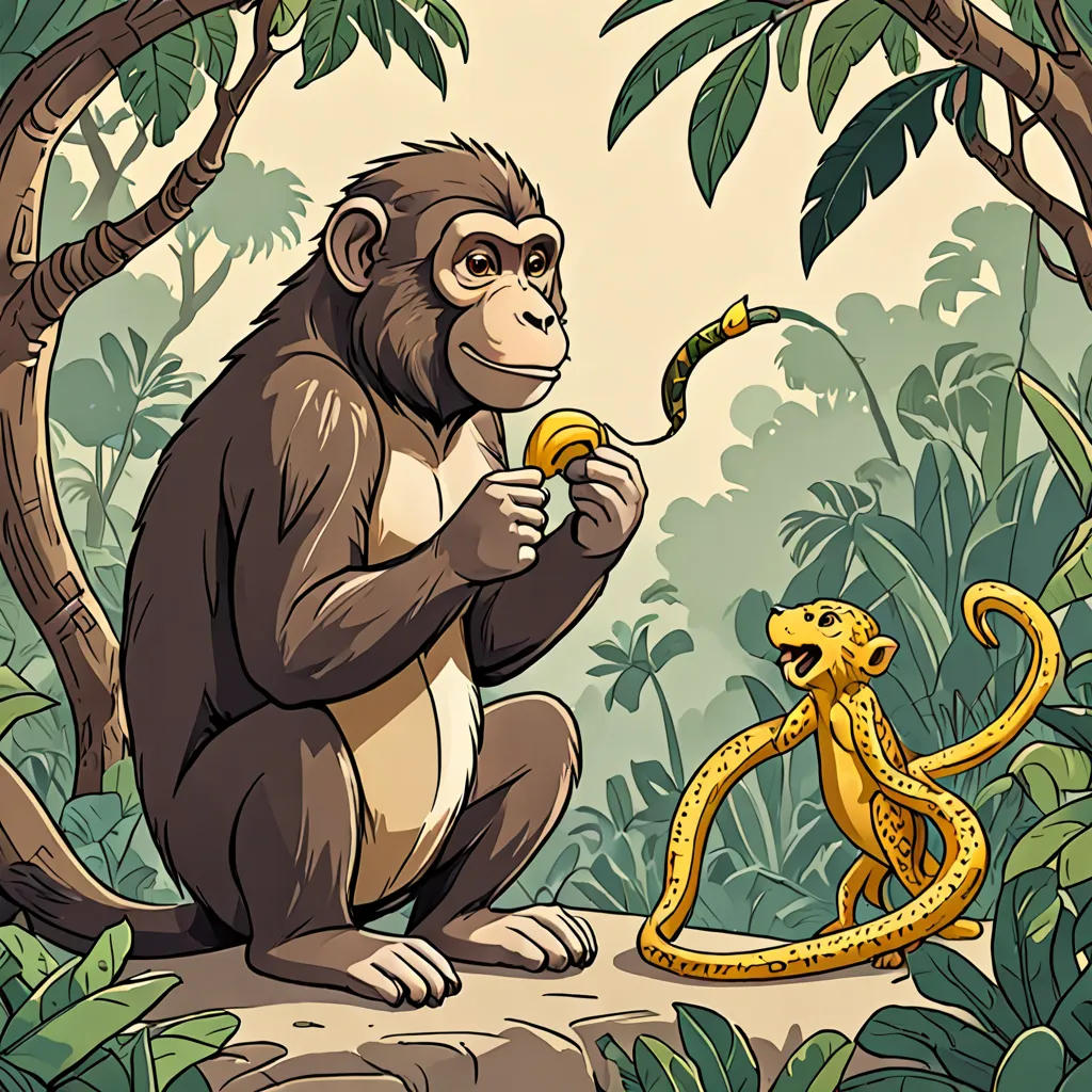 The Monkey, the Snake, and the Lion