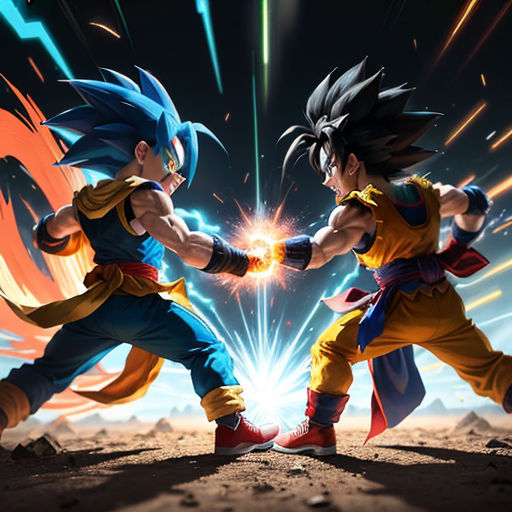 super sonic vs super saiyan goku