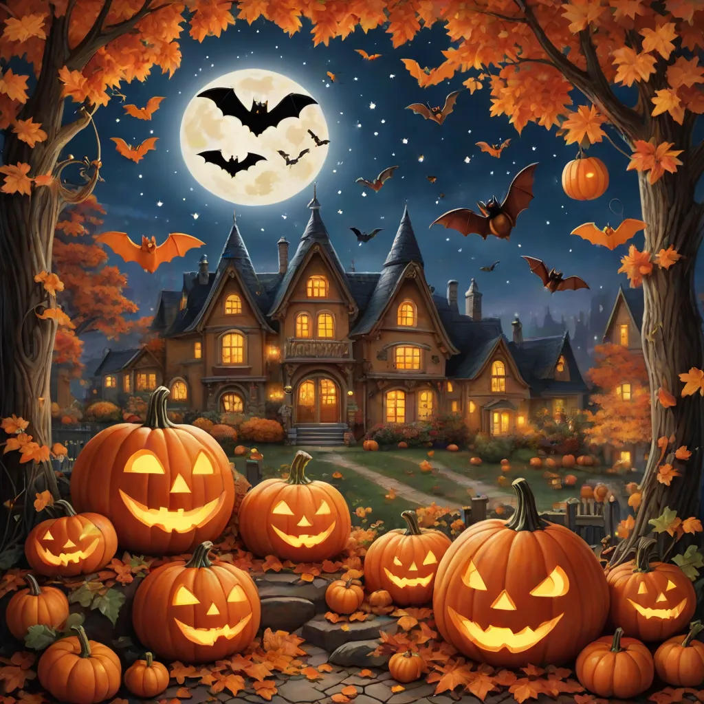Counting with Cute Pumpkins and Bats