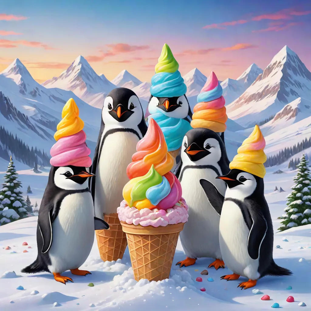 Penguins and Ice Cream Dreams