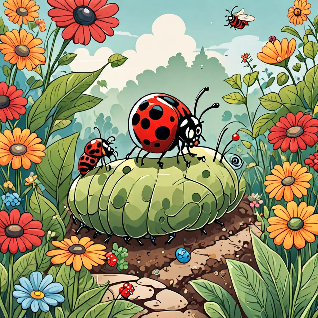 The Journey of Caterpillar and Ladybug