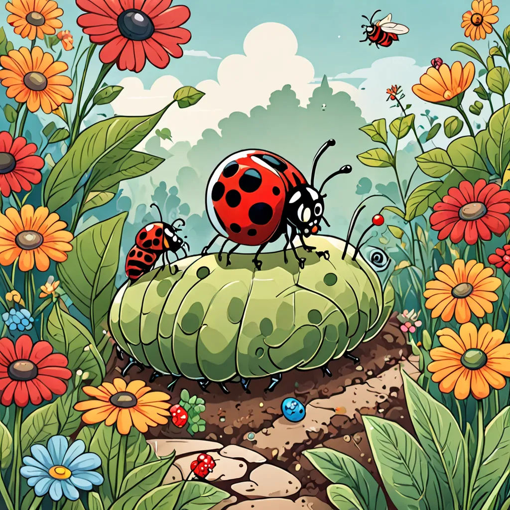 The Journey of Caterpillar and Ladybug