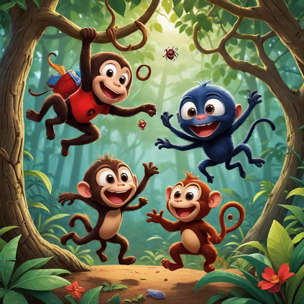 Sammy the Spider and Mia the Monkey