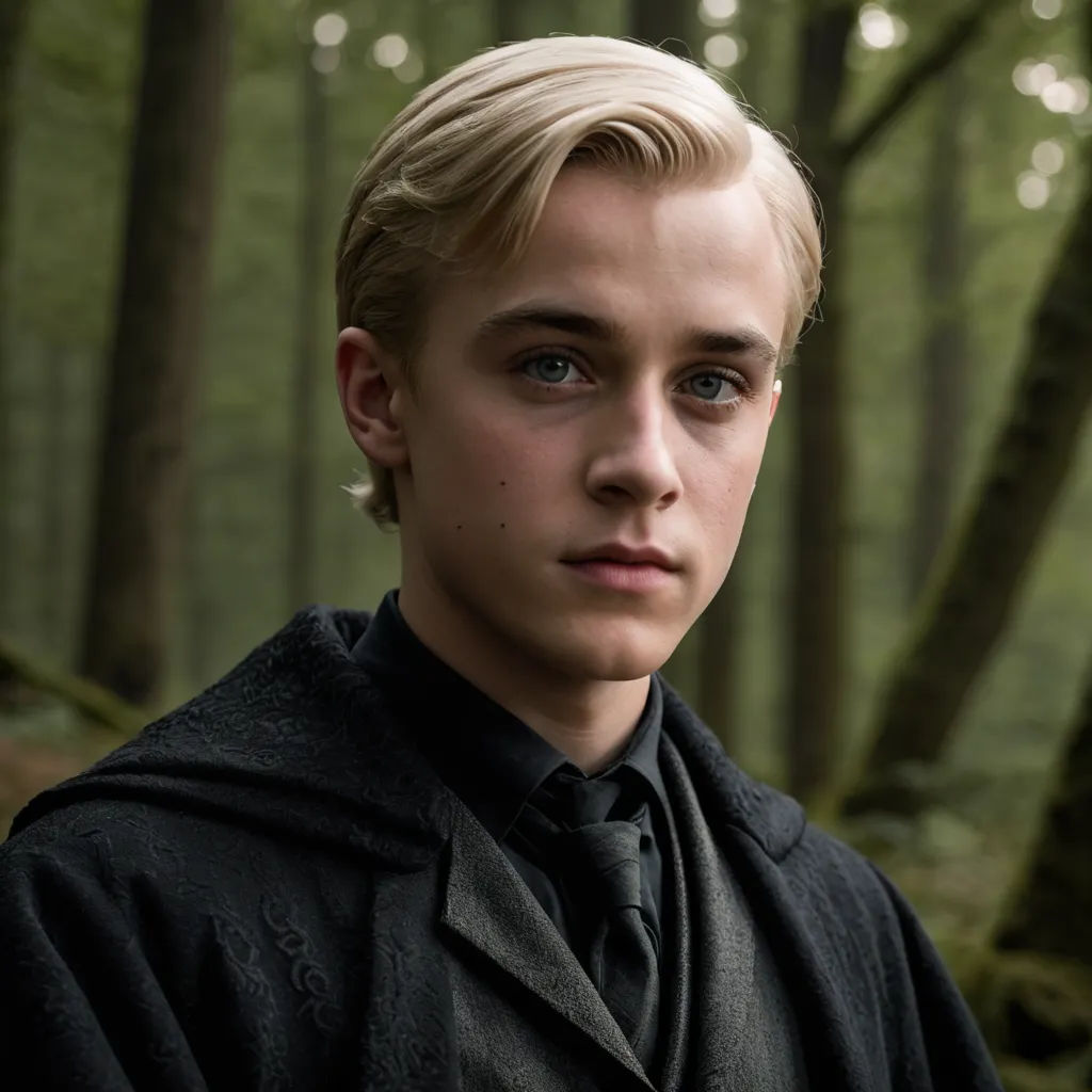 a young man in a black coat in a forest with trees in the background and a light shining on his face, aestheticism, a character portrait, Cedric Seaut (Keos Masons), promotional image
