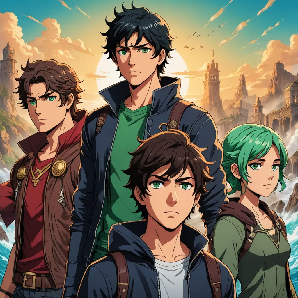 a group of people standing next to each other in front of a castle with a sky background and a sun, sots art, poster art, Cedric Seaut (Keos Masons), key art