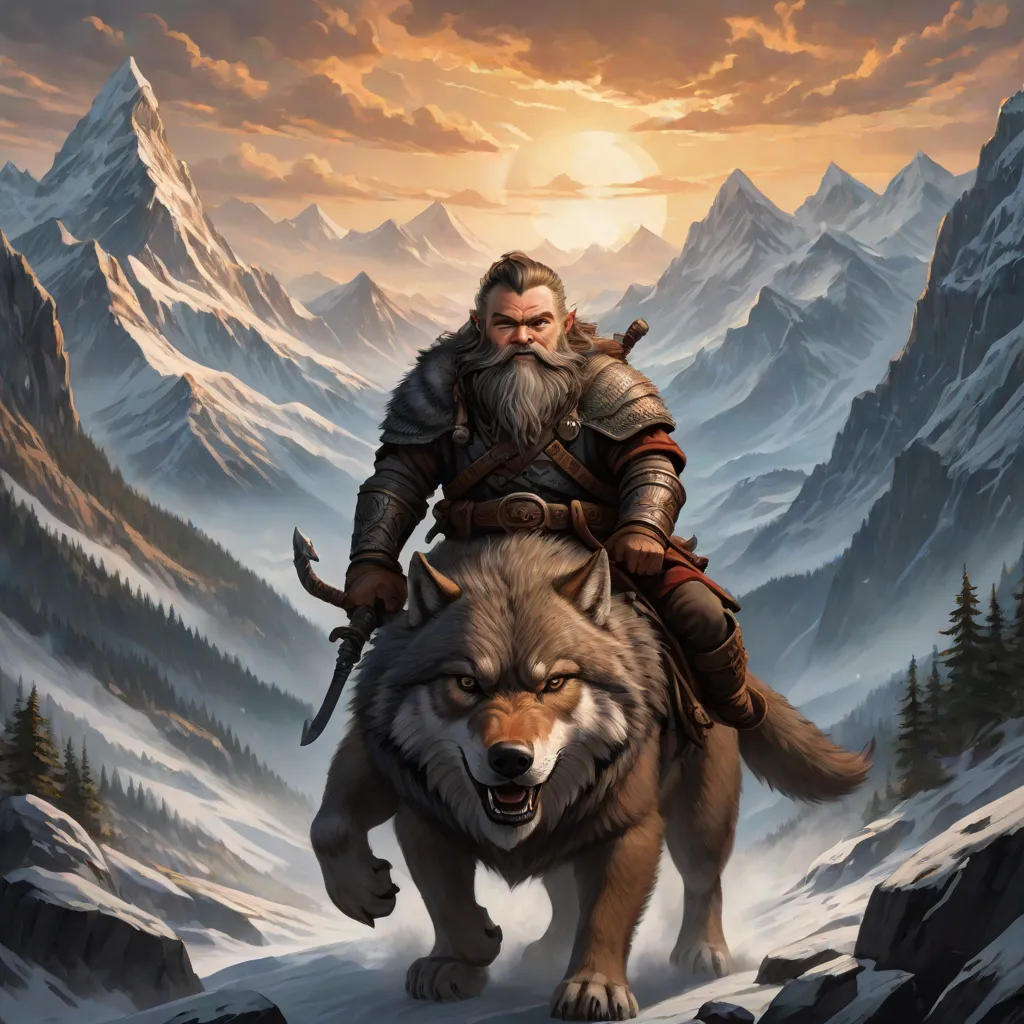 The Dwarf and His Wolf: A Journey Beyond the Mountains