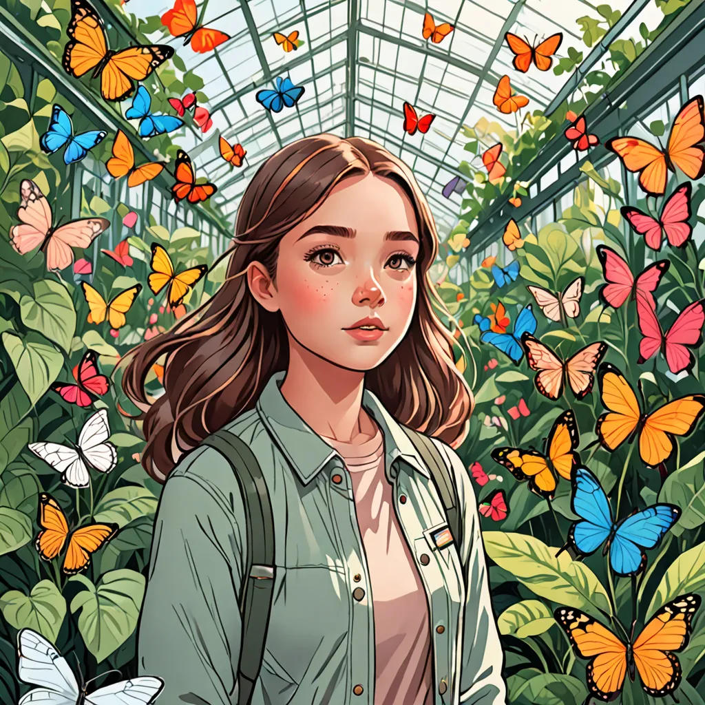 The Butterfly Girl of the Enchanted Greenhouse