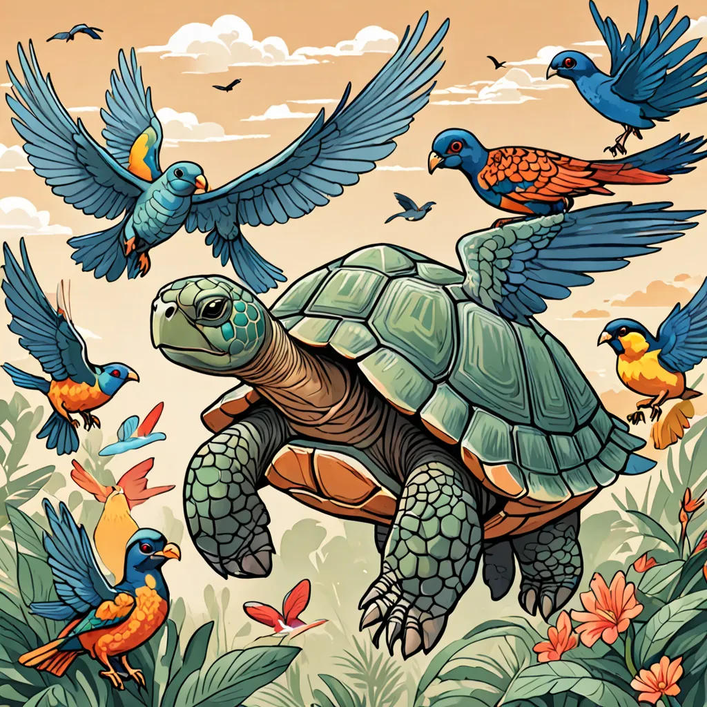 Ijapa and the Exotic Birds