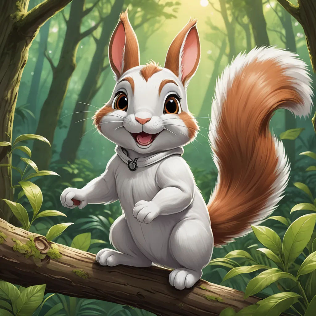 a squirrel sitting on a tree branch in the forest with a sunbeam in the background illustration by alex krawc, furry art, a character portrait, Chris LaBrooy, official art