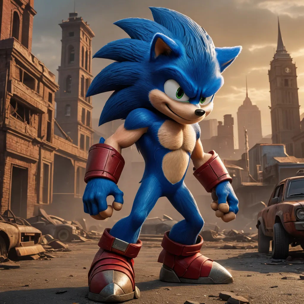 a cartoon character is walking in a city street with a car in the background and a building in the background, sots art, concept art, Chris LaBrooy, unreal engine highly rendered