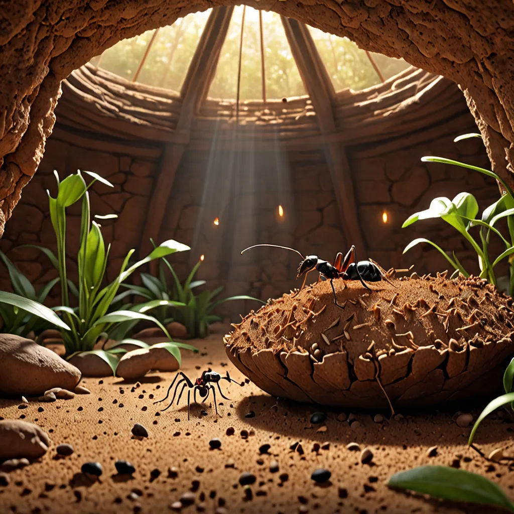 a spider crawling on a rock in a cave with sunlight coming through the window and a spider crawling on the rock, Chris LaBrooy, photorealism, a 3D render, highly detailed digital painting