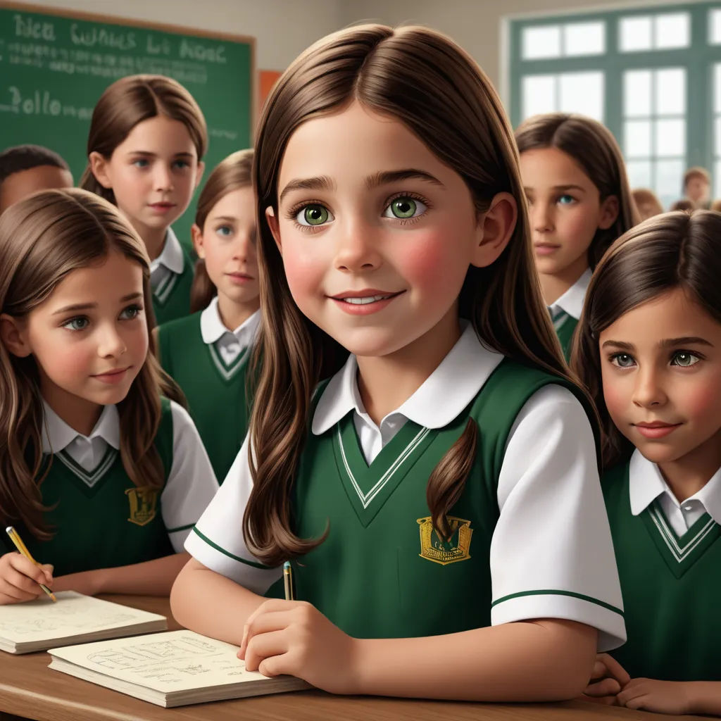 a group of children sitting at a desk with a pencil in their hand and a book in front of them, hyperrealism, a storybook illustration, Alejandro Burdisio, cgstudio