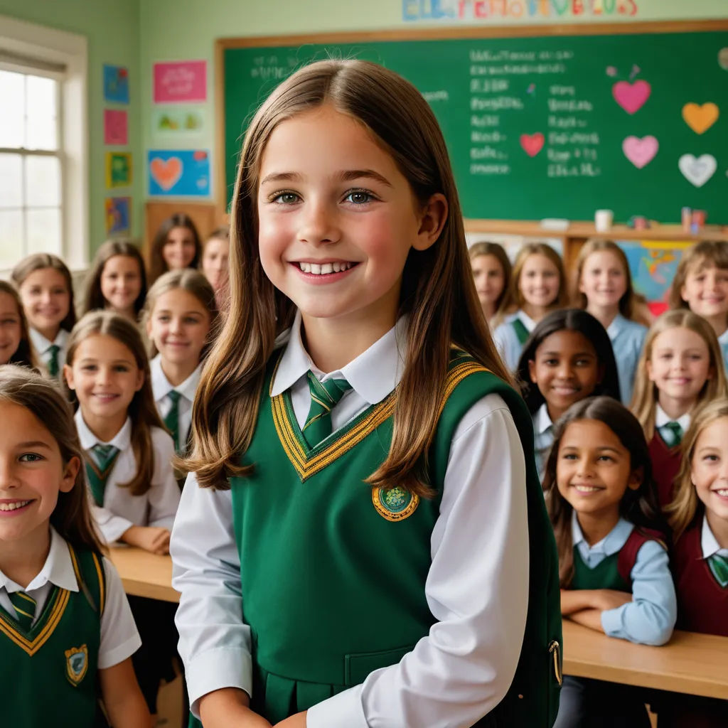 a group of children in a classroom with a teacher smiling at the camera and a teacher standing behind them, heidelberg school, a stock photo, Claire Falkenstein, promotional image
