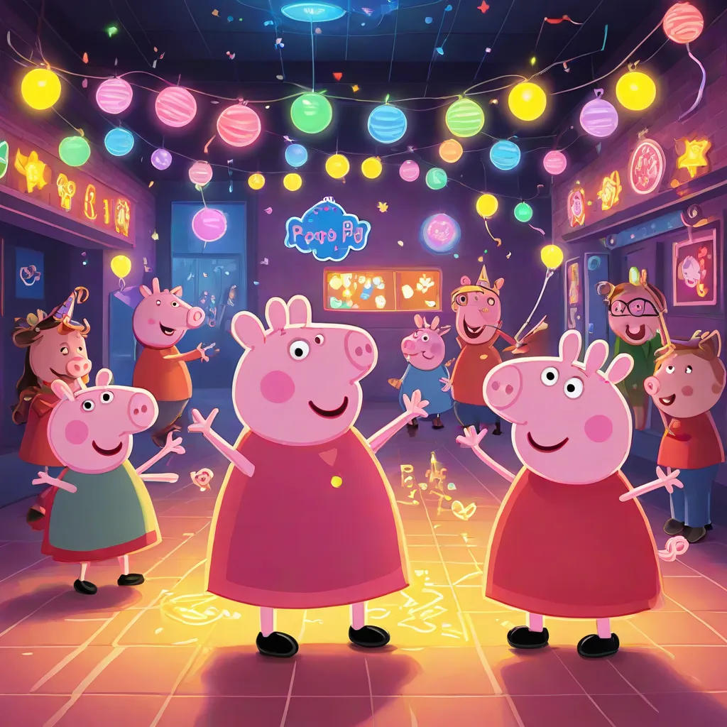 Peppa Pig at the Glow Party