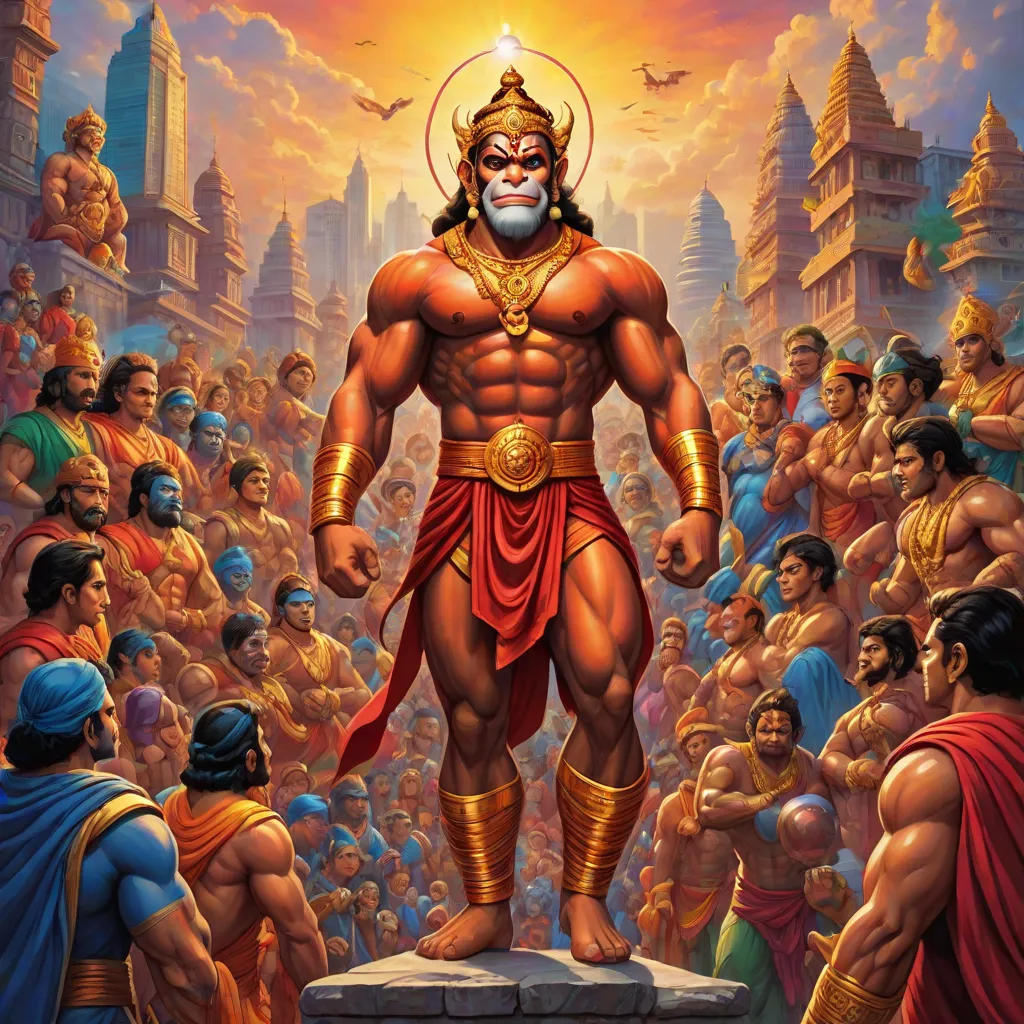 When Superheroes Meet Lord Hanuman