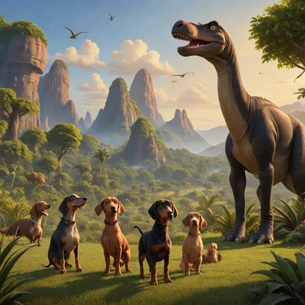 Brody, Ryder, Scout, and Marly's Prehistoric Adventure