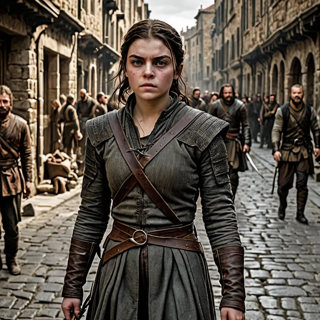 a woman in a dress and a man in a suit walking down a street with other people in the background, Ada Gladys Killins, antipodeans, a detailed matte painting, promotional image
