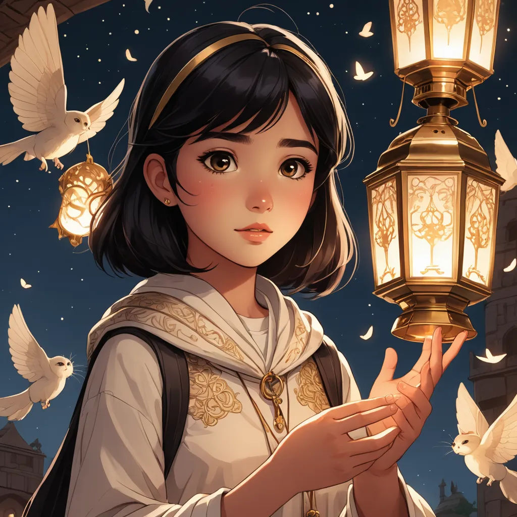The Anime Girl and the Enchanted Lantern
