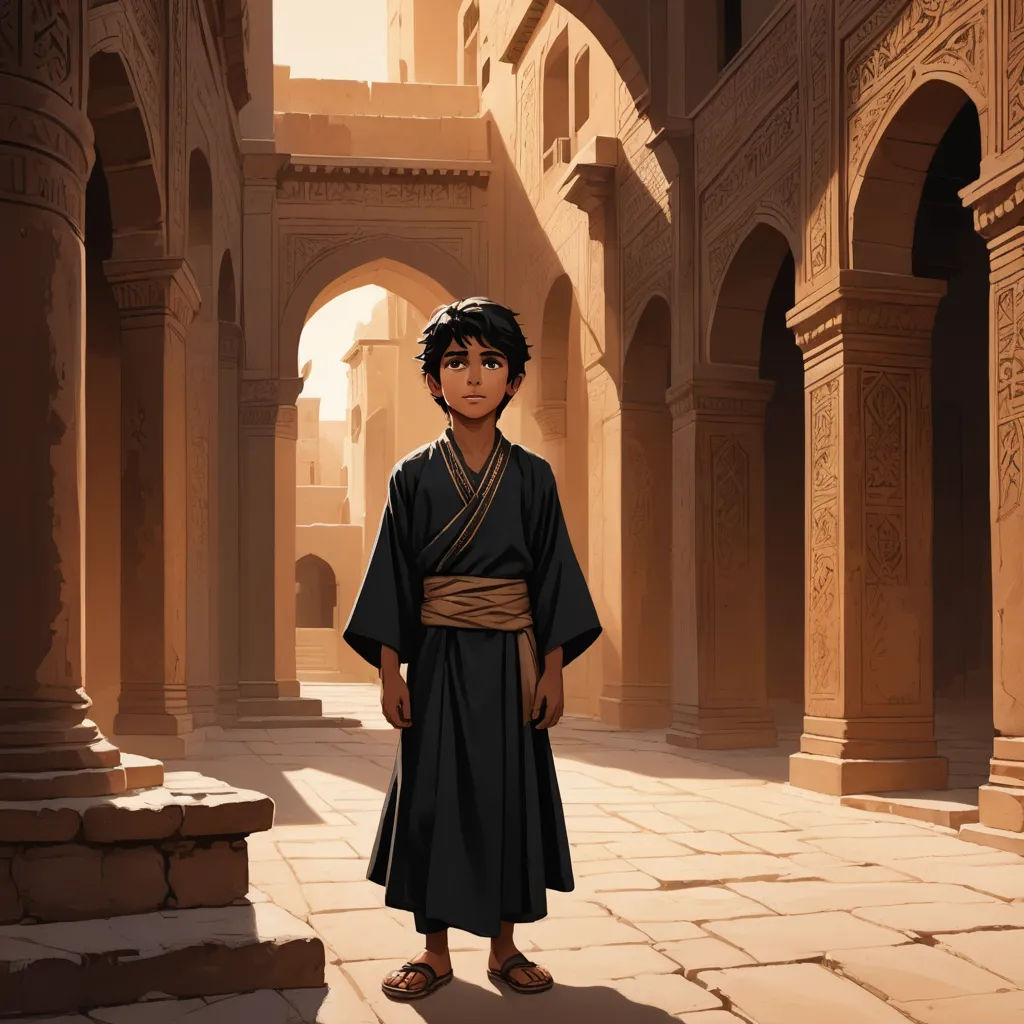 a cartoon of a man in a black robe standing in a courtyard with arches and arches on either side, dau-al-set, a detailed matte painting, Diego Gisbert Llorens, cinematic matte painting