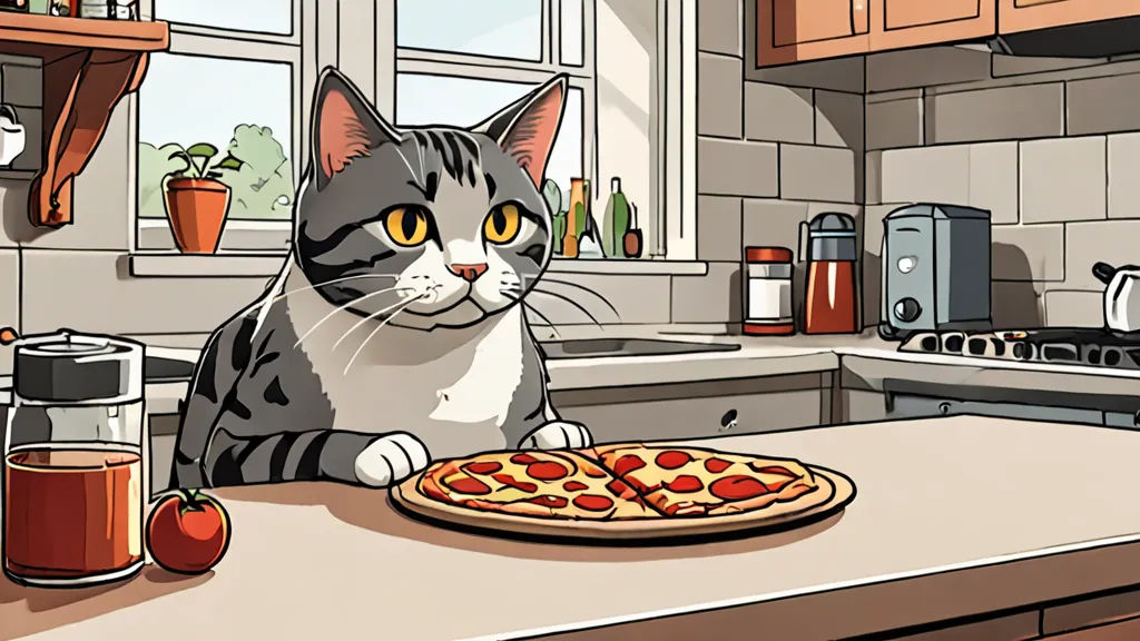 The PizzaLoving Cat