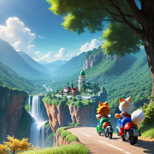 Sonic green hill zone background mountain waterfall