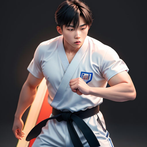 And so, EunYul started writing his own Tae Kwon Do training manual. He spent every free moment filling it with detailed descriptions of techniques and exercises, accompanied by colorful illustrations.