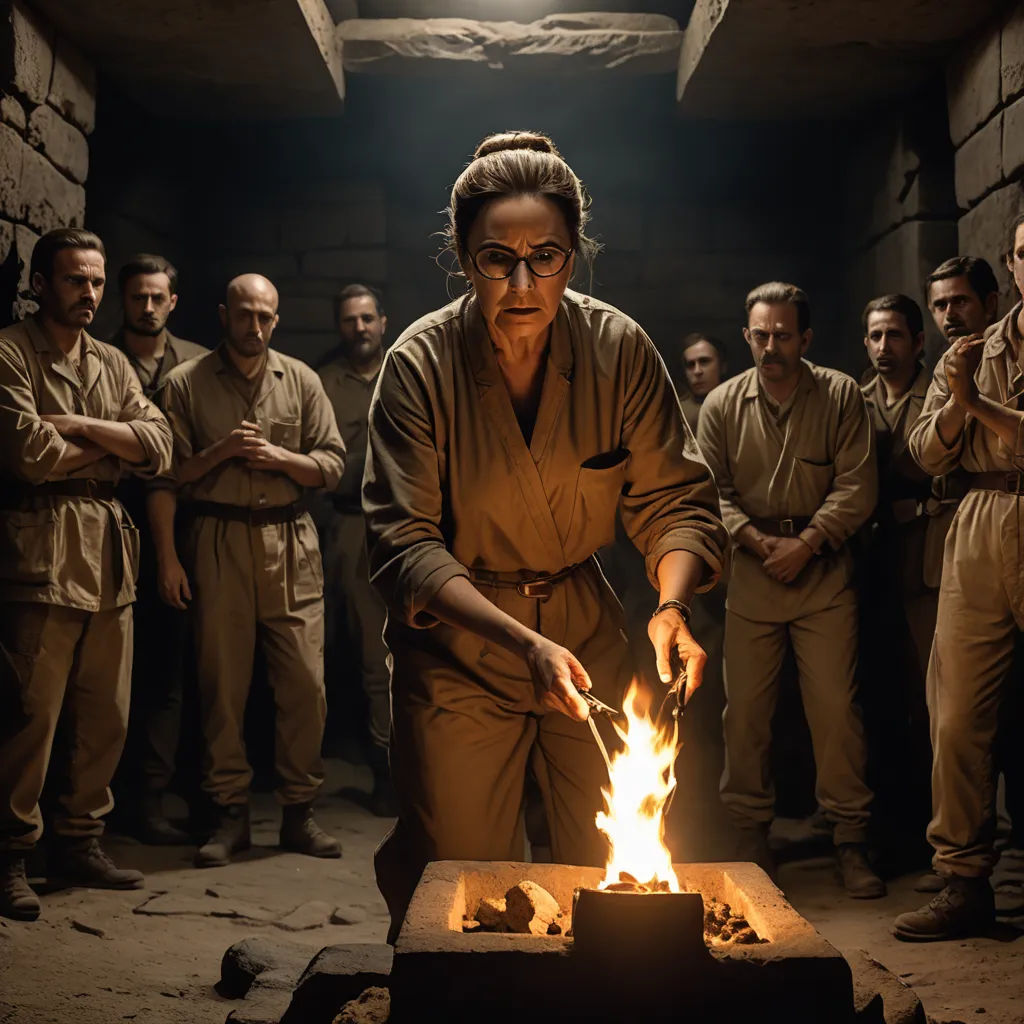 a man lighting a candle in a group of men in uniform standing around him and looking on in the distance, arbeitsrat für kunst, a renaissance painting, Araceli Gilbert, promotional image