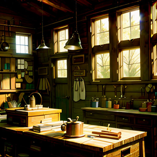 a kitchen with a table and a stove top oven in it's center area and lots of windows