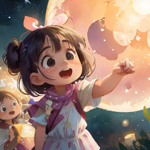 a girl in a dress holding a flower in her hand and a boy in a dress standing next to her