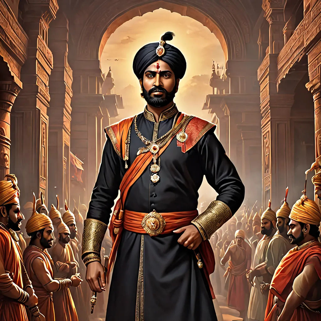 a man in a turban standing in front of a group of men in indian garb and turbans, samikshavad, a detailed painting, Bholekar Srihari, highly detailed digital painting