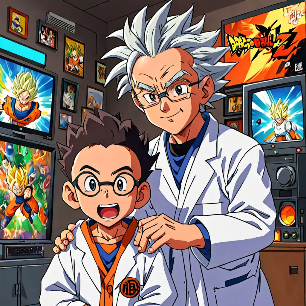 a man and a boy in a room with video games on the walls and a television on the wall, shock art, poster art, Akira Toriyama, official art