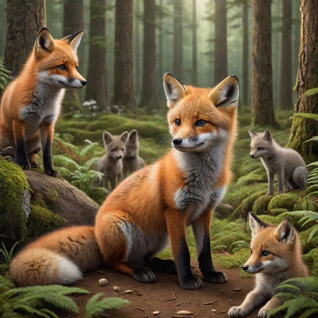 The Little Lost Fox And The Kind Wolf