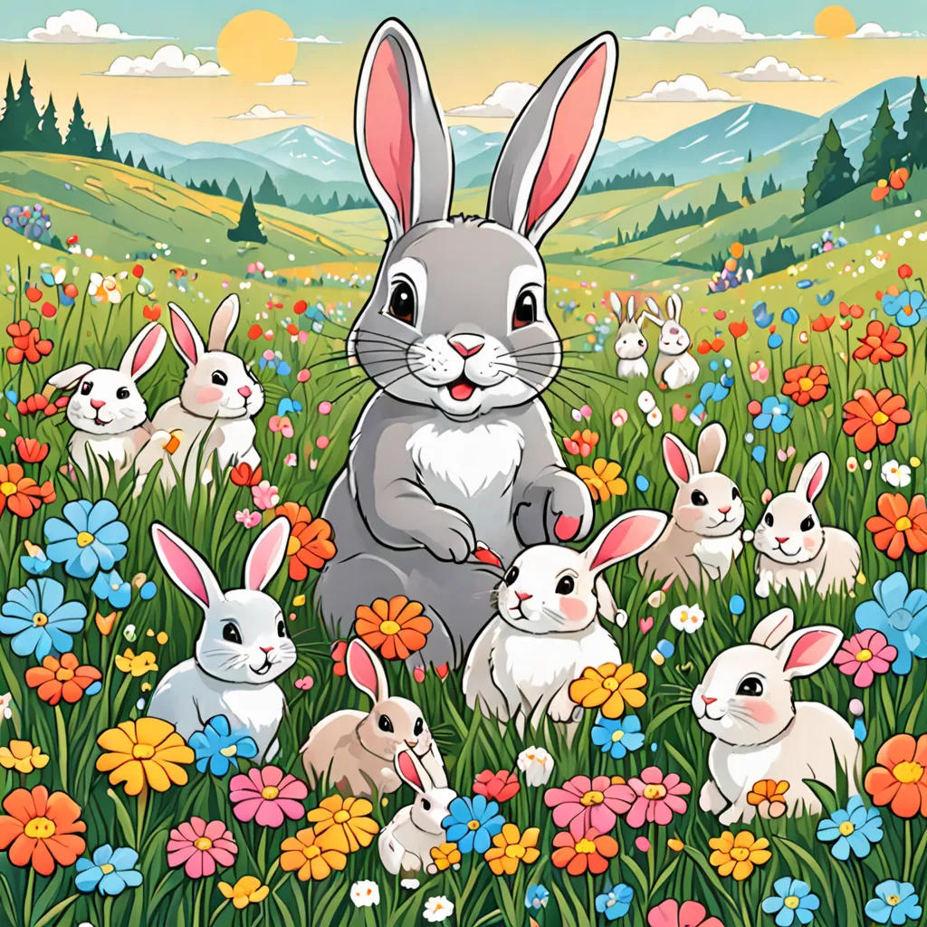 The Happy Rabbit and His Bunnies