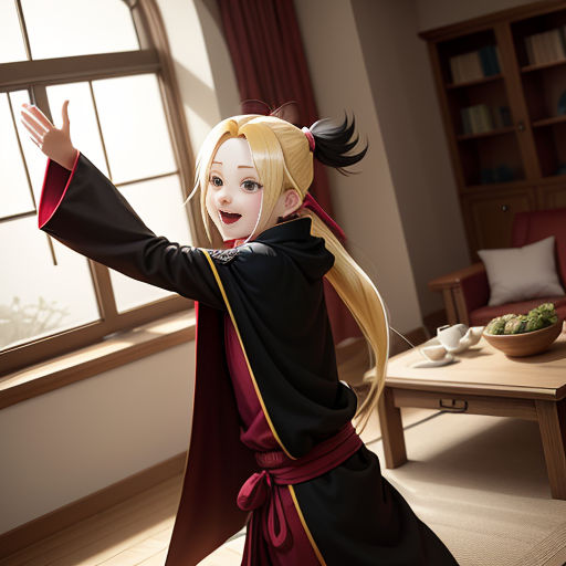 Women Cosmic Princess Kaguya! Kaguya Cosplay Costume Printed Black Kimono