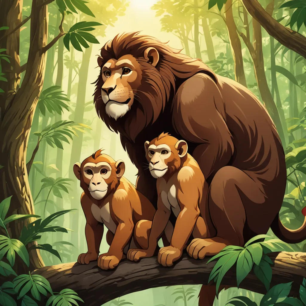 The Wise Monkey and the Lion
