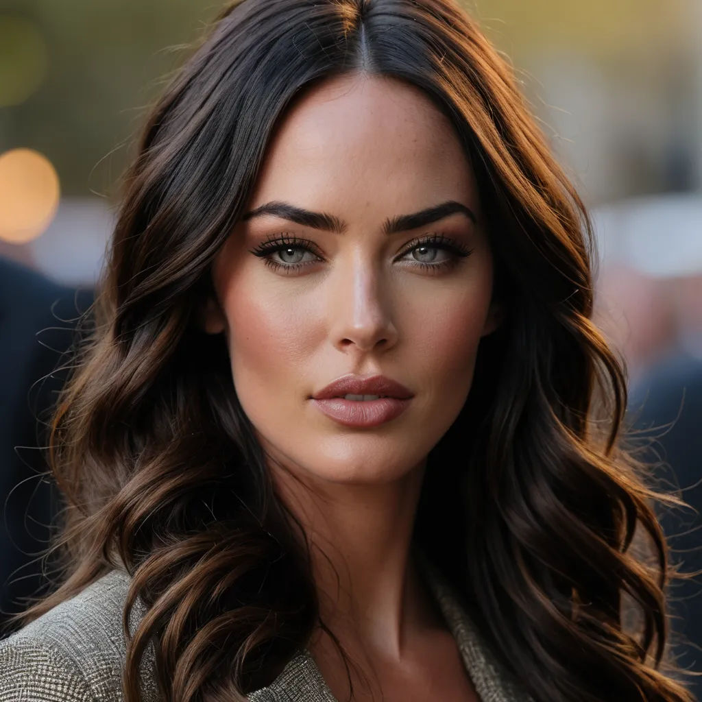 a woman with long hair and a suit jacket on is looking at the camera with a serious look on her face, fine art, a portrait, Aramenta Dianthe Vail, perfect face