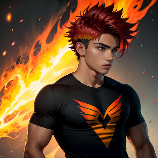 Fire in his Hair