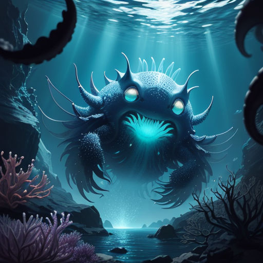 deep sea monster art