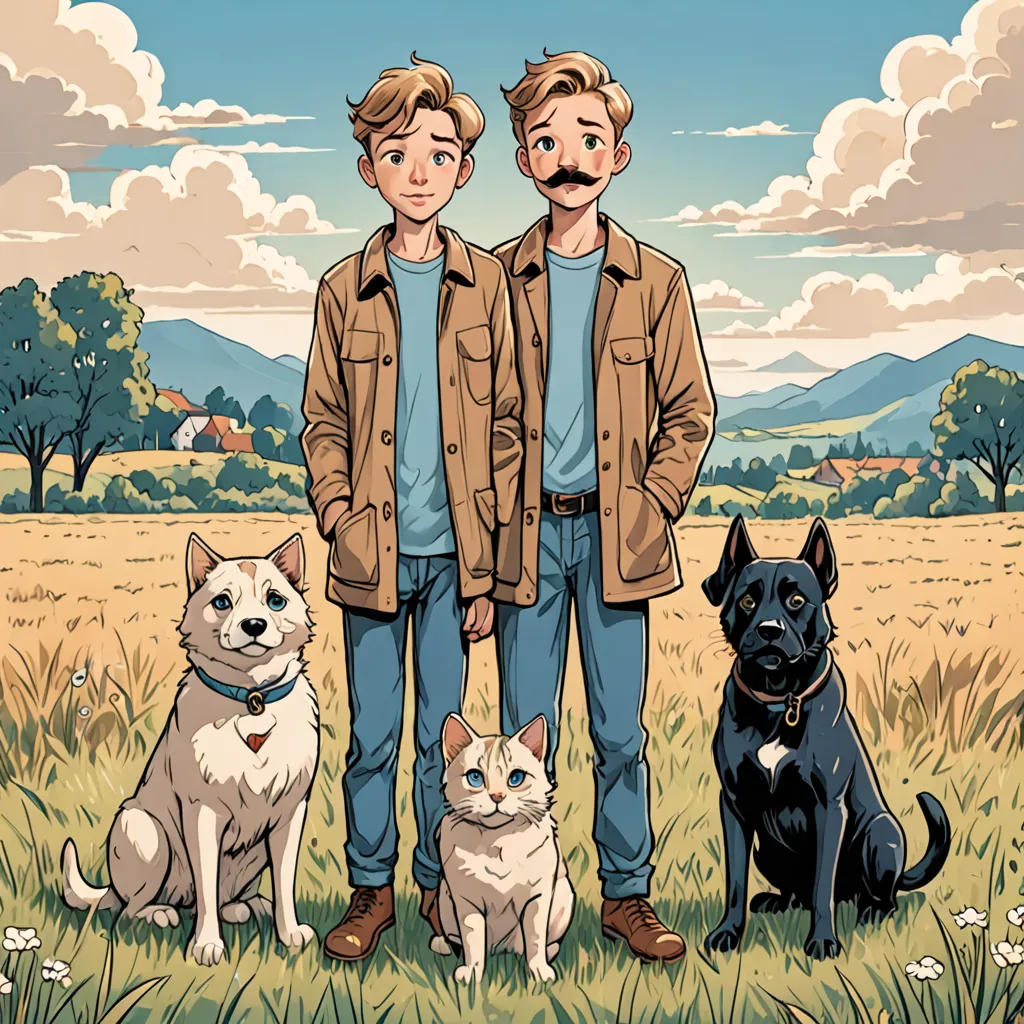The Blue Eyed Boy and His Furry Friends