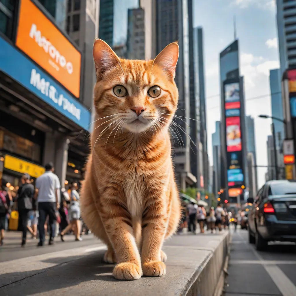 The Feline Explorer in Metro City