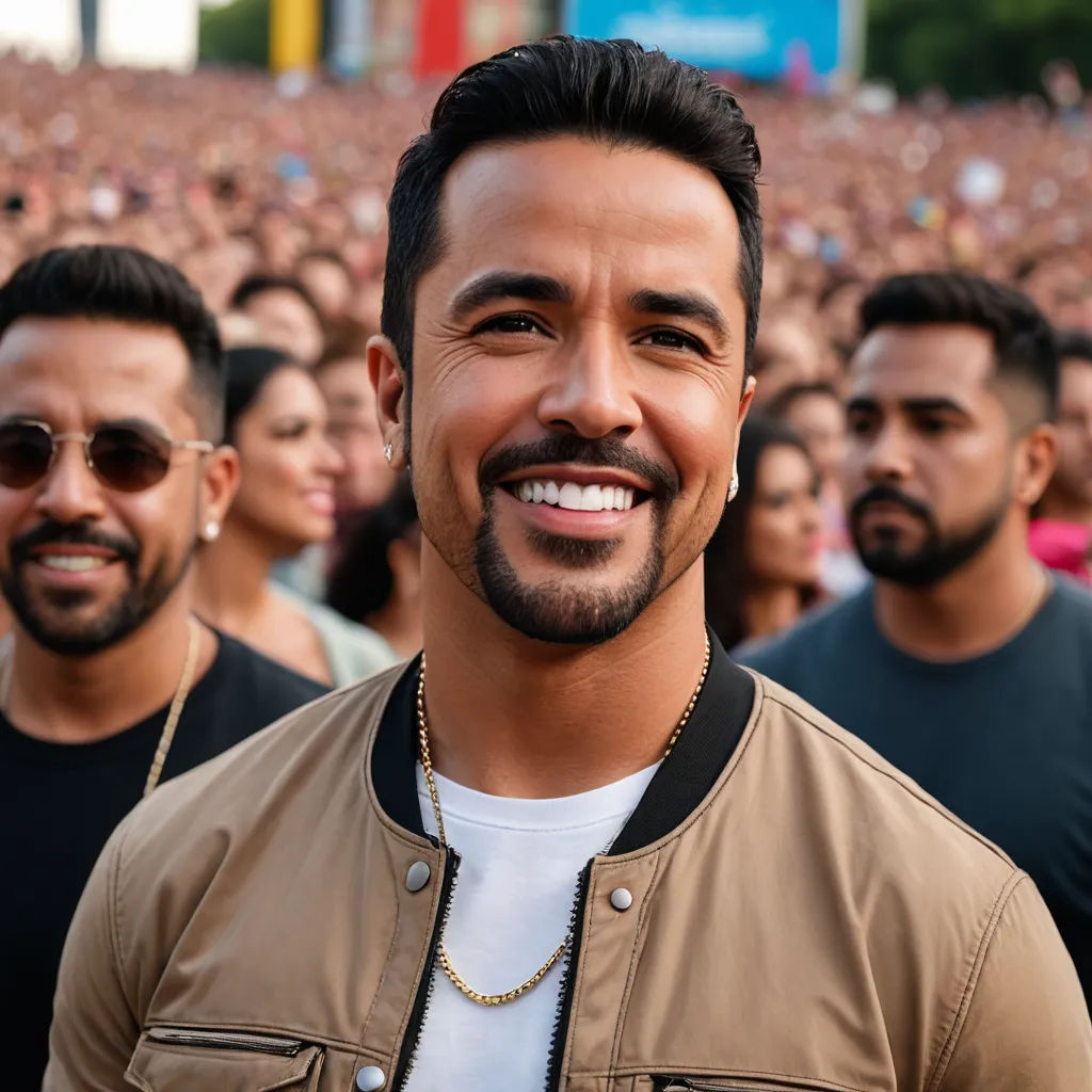 a man with a beard and a smile standing in front of a crowd of people with sunglasses on his head, private press, a stock photo, Fathi Hassan, promotional image
