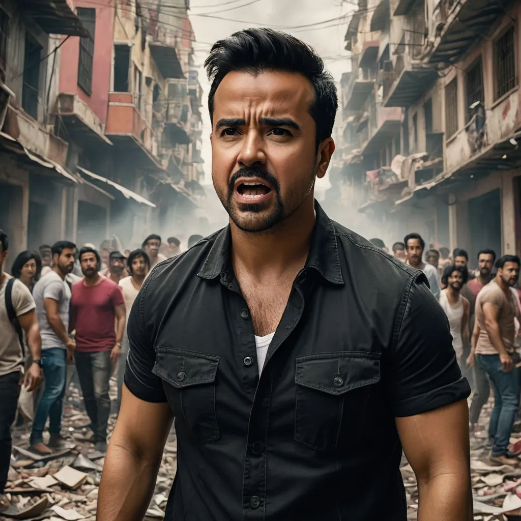 a man in a black shirt is standing in a crowded street with people in the background and a building with a lot of windows, hurufiyya, a character portrait, Fathi Hassan, promotional image