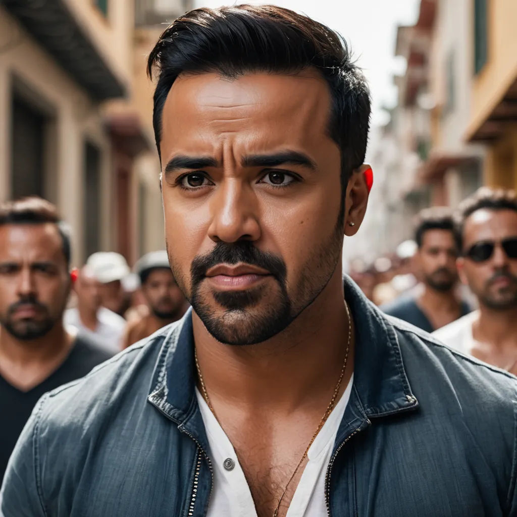 a man with a beard and a beard ring on his neck in front of a crowd of people in a city, hurufiyya, a character portrait, Altoon Sultan, promotional image