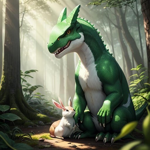 The Adventures of a Little Rabbit and a Dinosaur