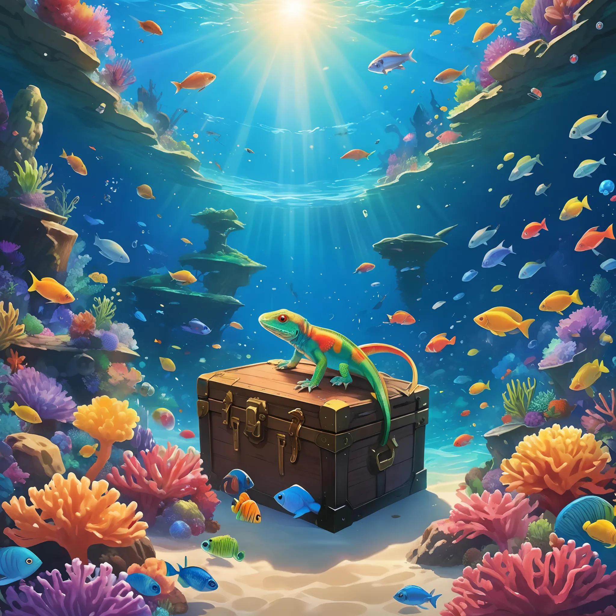 Rainbow's Ocean Adventure: A Treasure Hunt Tale