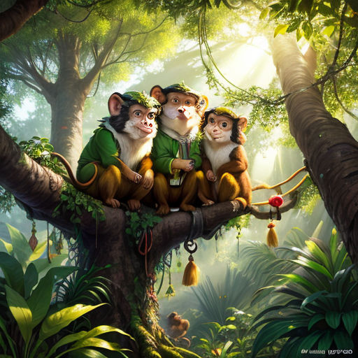 The Mischievous Monkeys and the Legendary Banana Grove