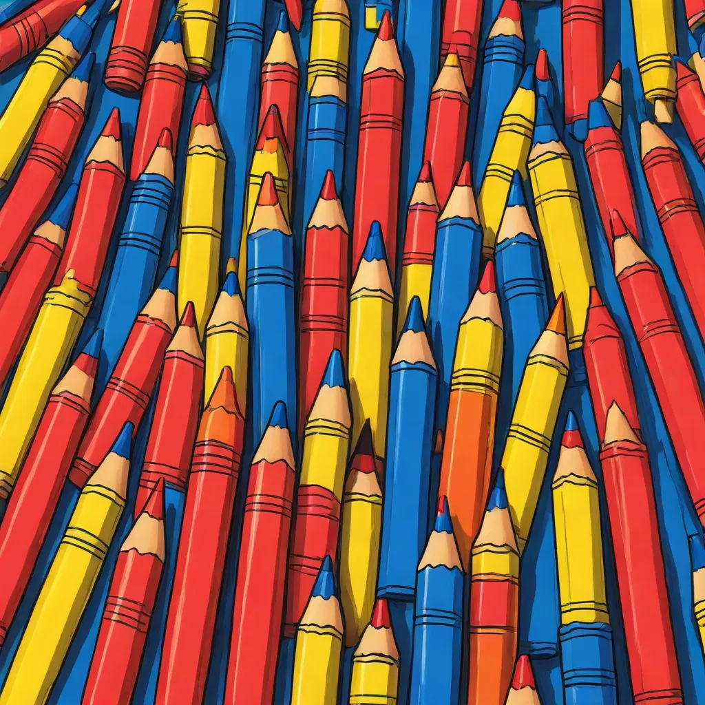 a bunch of colored pencils are arranged in a pattern on a surface that looks like a painting or a painting, color field, a child's drawing, Chris LaBrooy, behance hd