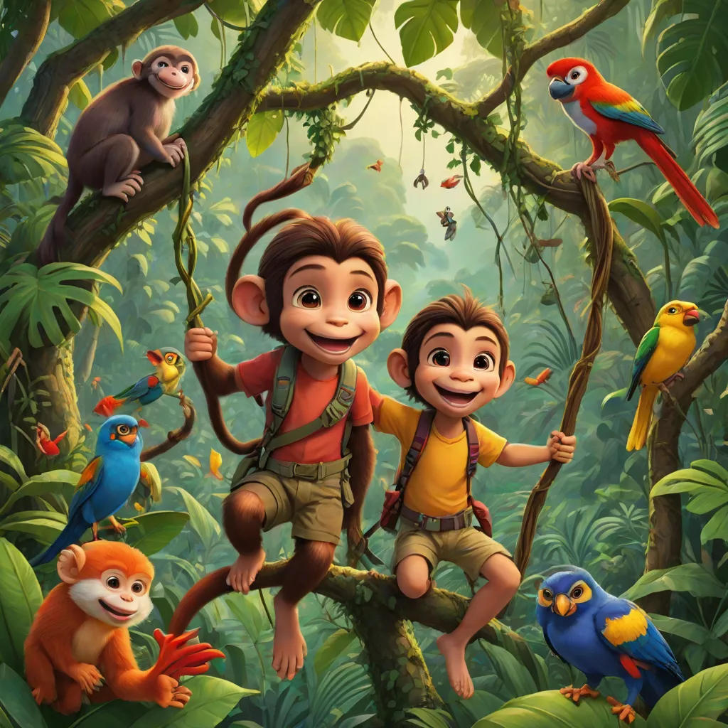 Twins in the Wild: A Jungle Adventure