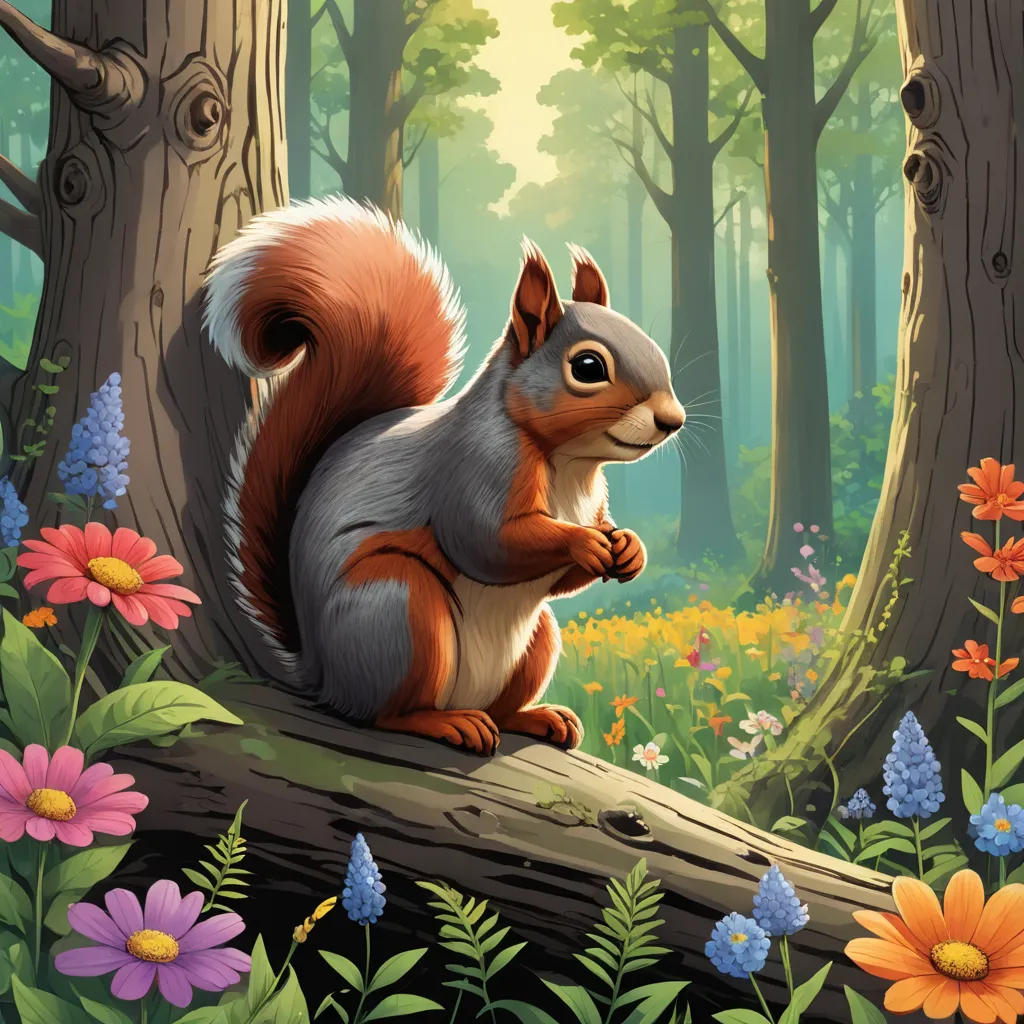 The Curious Adventure of Sparky the Squirrel