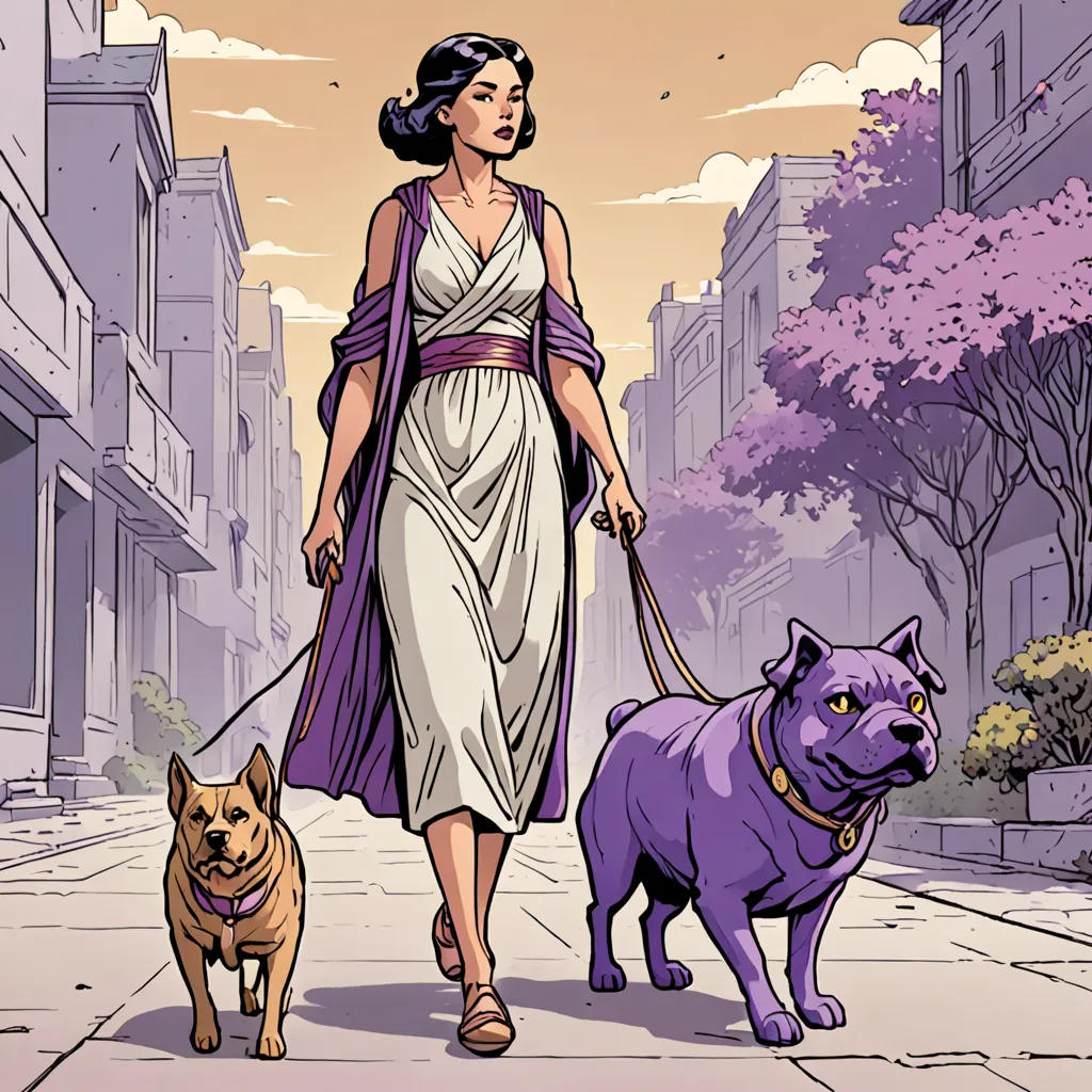 The Ugly Goddess and Her Purple Dog